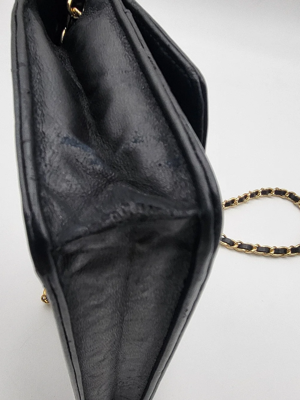 CHANEL Patent Lambskin Leather Timeless CC Wallet On Chain WOC, Authentic..